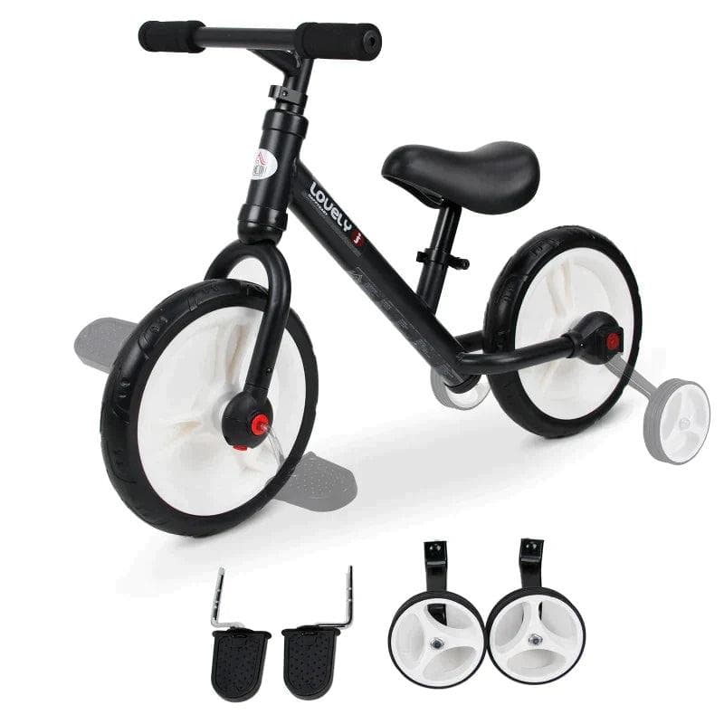 Rootz Balanscykel för barn – Lärcykel – Barncykel med träningshjul och pedaler – Justerbar sitshöjd – Svart - Bild 2