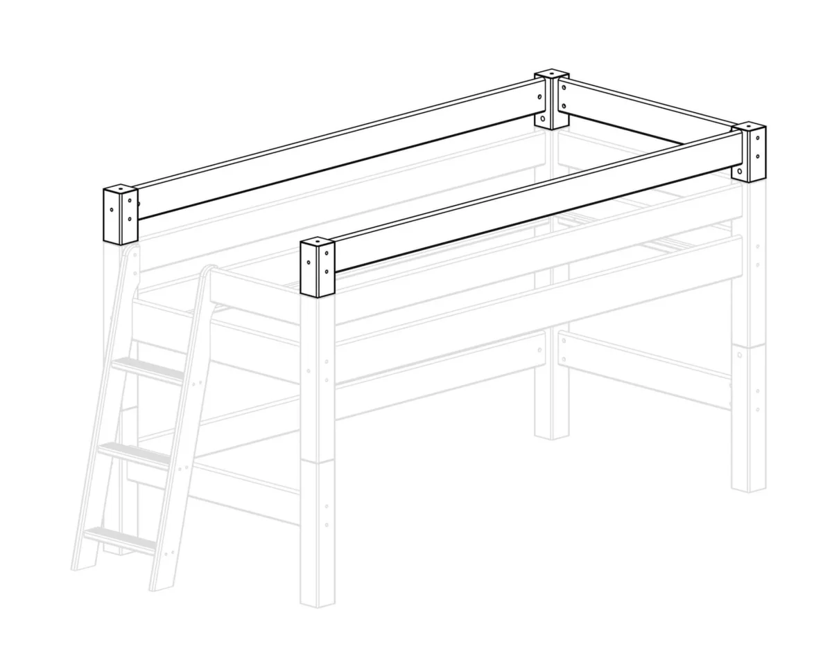 Lahe - Säkerhetsbarriär runtom, öppen i änden - 90x200 cm - Bild 2