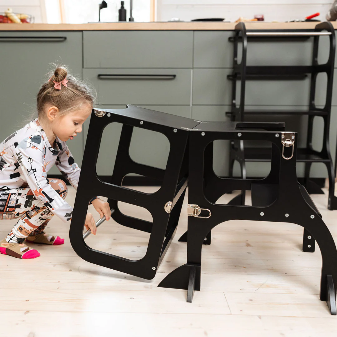 STEP'n'SIT® Fällbar Stegpall/Bord - svart - Bild 3