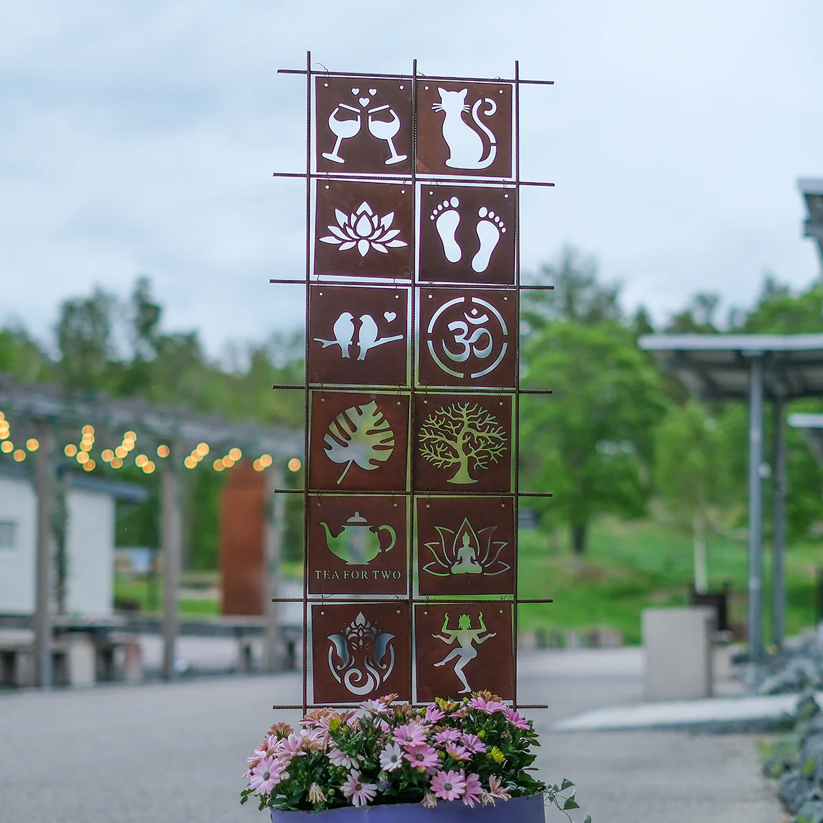 Rostig skylt till armeringsnät - skål vinglas - Bild 4