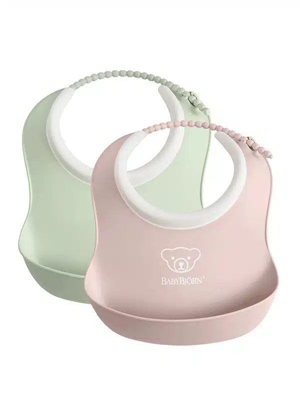 Babybjörn Liten Haklapp 2-pack Rosa/Grön - Bild 2