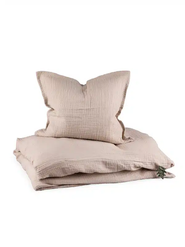 Sebra Bäddset Muslin Spjälsäng Seabreeze Beige